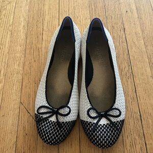 Rothy's Black and White Ballet Flat